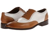 Fashionable Messico Spectator Oxfords for Men - Capuchino - Tan/White Leather On Sale